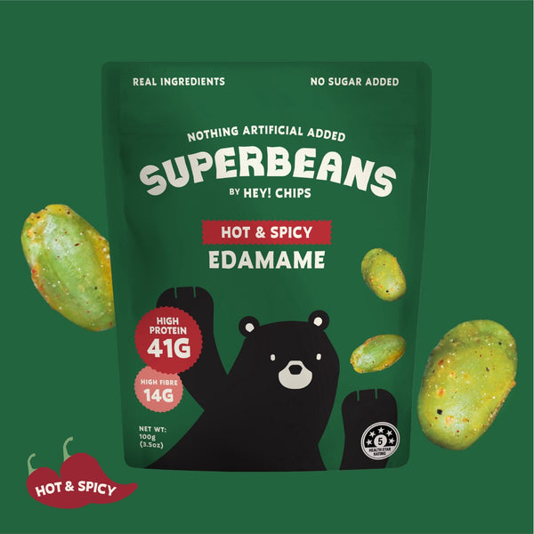 Superbeans by Hey! Chips Edamame Hot & Spicy 100g