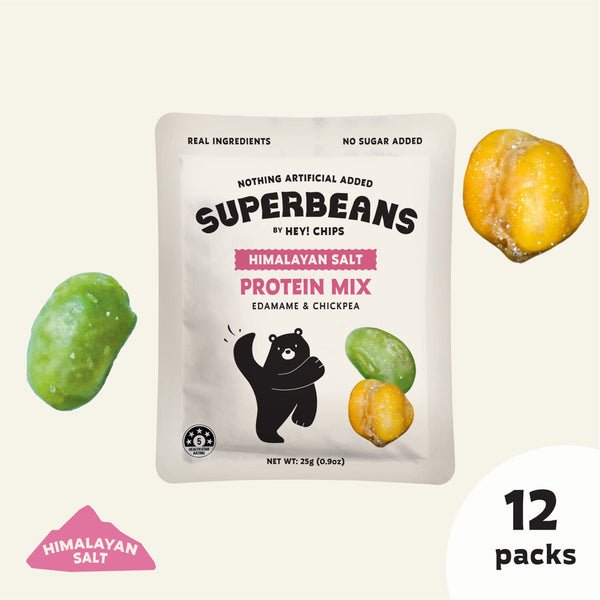 Superbeans by Hey! Chips Protein Mix Himalayan Salt Mini x 12 packs