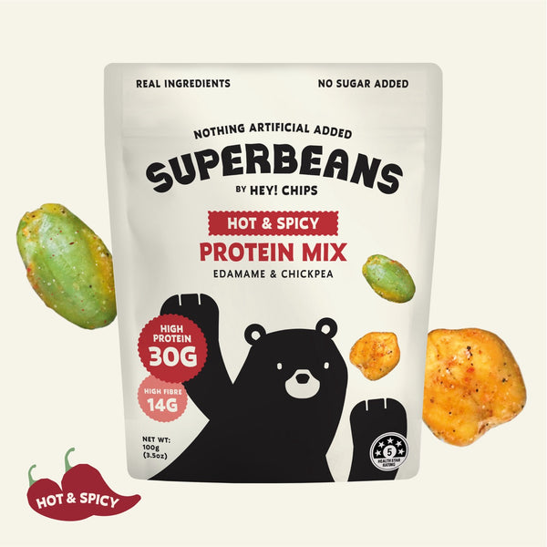 Superbeans by Hey! Chips Protein Mix Hot & Spicy 100g